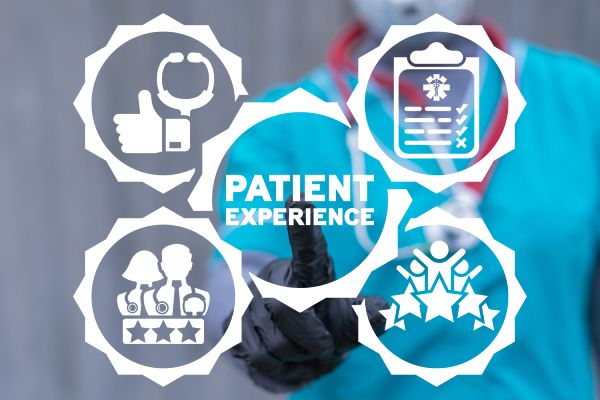 Icons showing patient care, feedback, expert staff, satisfaction, and evaluation, tailored to a sleep disorder treatment center.